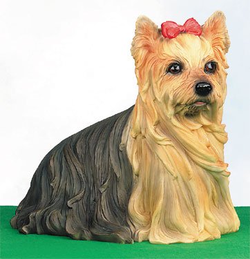 LARGE YORKIE-YORKSHIRE TERRIER-DOG FIGURINE-STATUE (4942s)