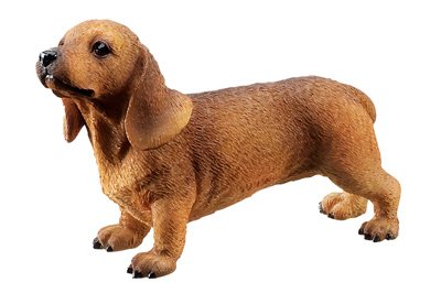 RED DACHSHUND PUPPY-DOG FIGURINE CUTE (6316s)