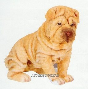 SHARPEI PUPPY-DOG FIGURINE CUTE (6619s)