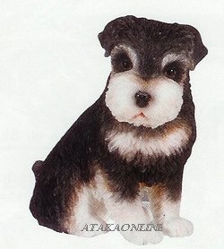SCHNAUZER PUPPY-DOG FIGURINE CUTE (6620s)