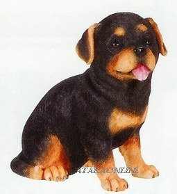 ROTTWEILER-ROTTIE PUPPY-DOG FIGURINE CUTE (6622s)