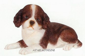 ENGLISH SPRINGER SPANIEL PUPPY-DOG FIGURINE CUTE (6625s)