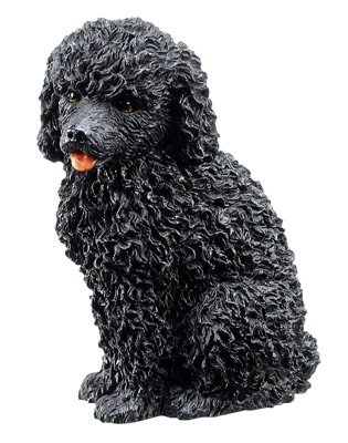 POODLE-BLACK-PUPPY-DOG FIGURINE CUTE (6317s)