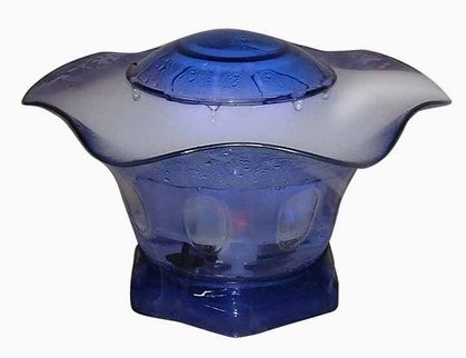 GLASS BASKET MISTING FOUNTAIN-BLUE (2857)