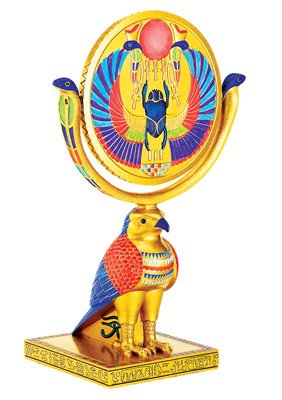 HORUS SUN DISK MIRROR FIGURINE-STATUE (6207s)