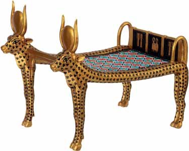 PHARAOH'S COW BED-GOLDEN-FIGURINE-STATUE (6085s)