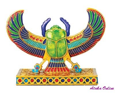 WINGED SCARAB-COLORFUL-FIGURINE-STATUE (6205s)