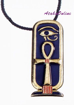 EYE OF HORUS EARRINGS and EYE OF HORUS PENDANT-26"NECKLACE-Egyptian Fine Jewelry Set (2309-2304)