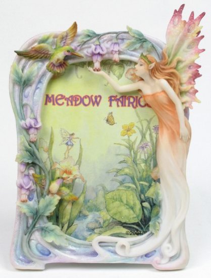 HUMMING BIRD FAIRY PHOTO FRAME-FIGURINE-STATUE (6811)