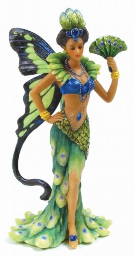 PEACOCK FAIRY-FIGURINE-STATUE (6705)