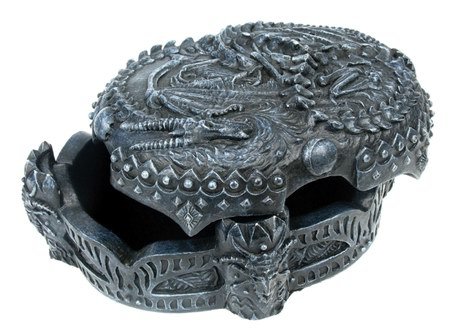 DRAGON JEWELRY BOX-FIGURINE-STATUE (6658)