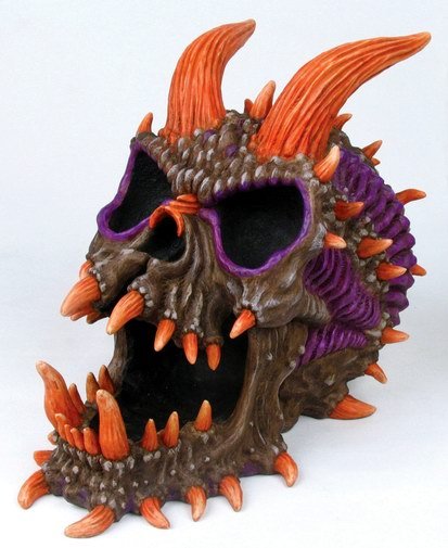 DEMON SKULL ASHTRAY-FIGURINE-STATUE (6643)