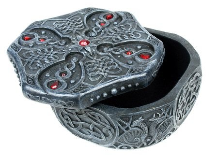 CELTIC KEEPSAKE JEWELRY BOX-FIGURINE-STATUE (6656)