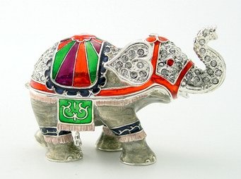 ELEPHANT JEWELRY BOX-FIGURINE-STATUE (3333)
