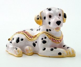 DALMATIAN JEWELRY BOX-FIGURINE-STATUE (3330)