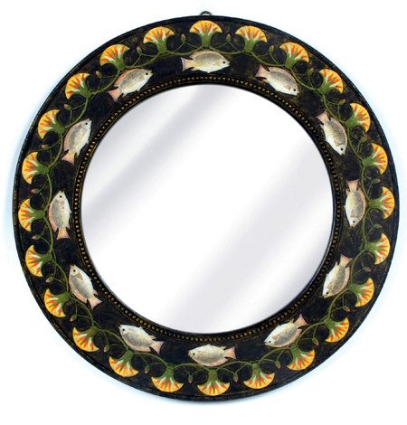 EGYPTIAN WALL MIRROR-VERY DETAILED-FIGURINE-STATUE (6749)