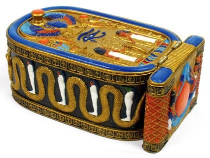 EGYPTIAN JEWERLY BOX-FIGURINE-STATUE (6770)