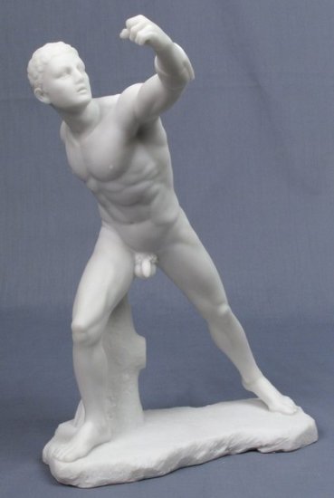 GLADITOR BORGHESE-GREEK FIGURINE-STATUE (6824)