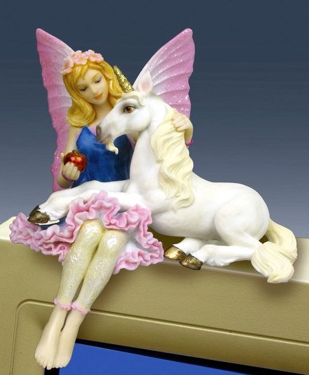 FAIRY W UNICORN PC TOPPER-FIGURINE-STATUE (6693)
