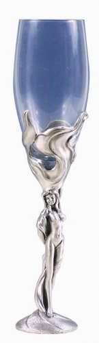 ART NOUVEAU LADY CHAMPAGNE GLASS-GOBLET (6034)