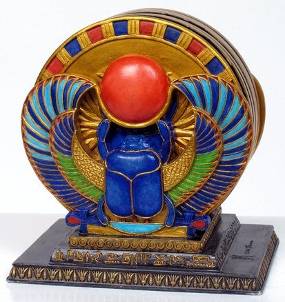 SCARAB COASTER SET EGYPTIAN FIGURINE (6947)