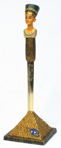 NEFERTITI LETTER OPENER W BASE-EGYPTIAN FIGURINE (6951)
