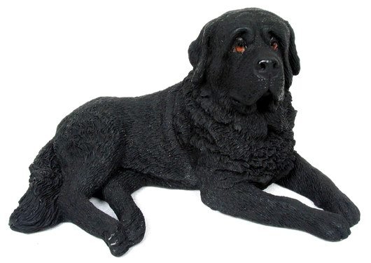 BLACK ST. BERNARD DOG STATUE-FIGURINE (6827)