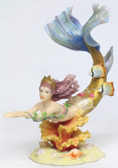 OCEAN GODDESS MERMAID STATUE-FIGURINE (7012)