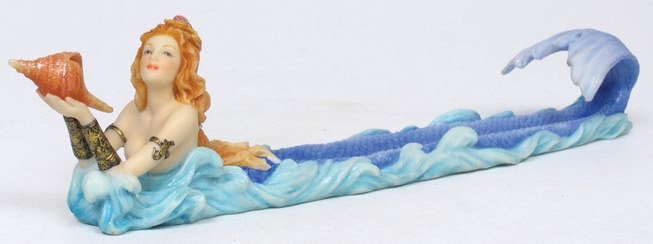 MERMAID STATUE-FIGURINE INCENSE BURNER (7019)