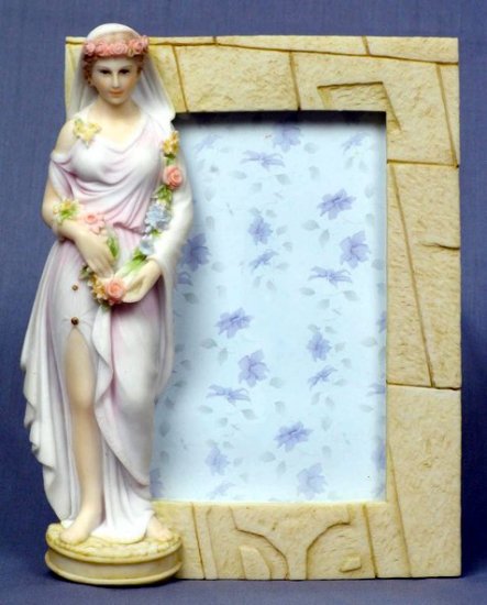 SPRING LADY PICTURE FRAME-GREEK MYTHOLOGY-ROMAN FIGURINE (6838)