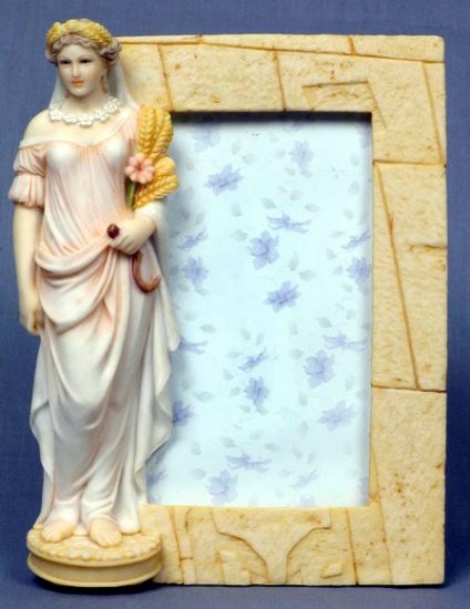 SUMMER LADY PICTURE FRAME-GREEK MYTHOLOGY-ROMAN FIGURINE (6839)