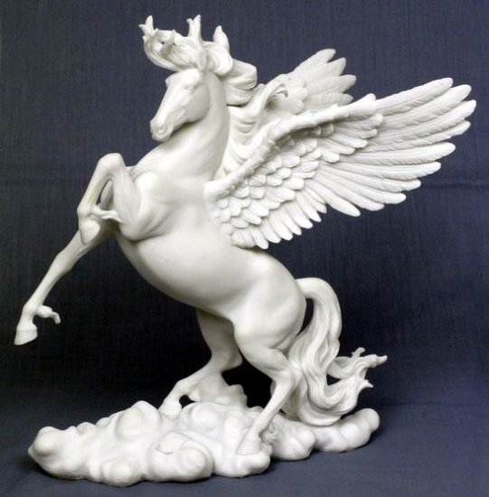 PEGASUS W OPEN WINGS-HORSE-FIGURINE-STATUE (7022)