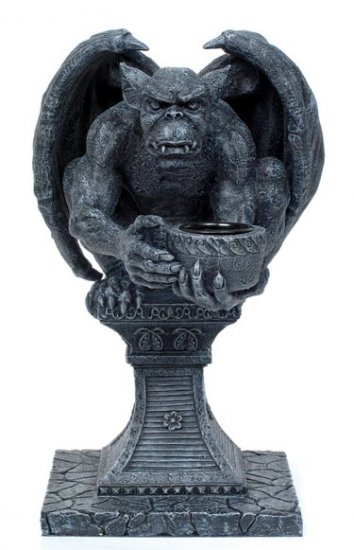 GARGOYLE CANDLEHOLDER-STATUE-FIGURINE (6970)