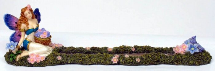 FLOWER FAIRY INCENSE BURNER-FIGURINE-STATUE BY DEBBY KASPARI (6983)