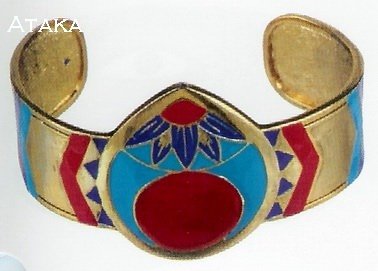 ANCIENT EGYPTIAN CHEVRON MEDALLION BRACELET (2445S)