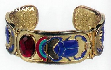 ANCIENT EGYPTIAN SCARAB CARTOUCHE BRACELET (2454S)