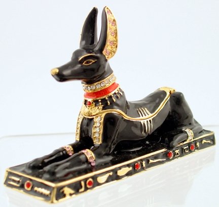 ANUBIS JEWELED BOX-EGYPTIAN (3381)
