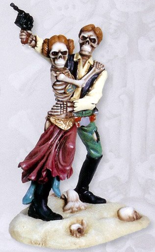 HAN SOLO & PRINCESS LEAH SKELETON SKULL WARS FIGURINE.LAST 1 (7383S)