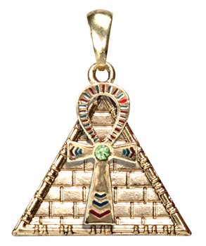 ANKH PYRAMID PENDANT NECKLACE.EGYPTIAN NICE JEWELRY.2715s