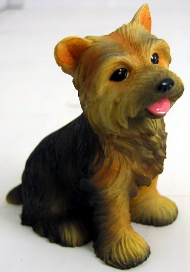 YORKSHIRE TERRIER--YORKIE-PUPPY-DOG FIGURINE CUTE (6324s)