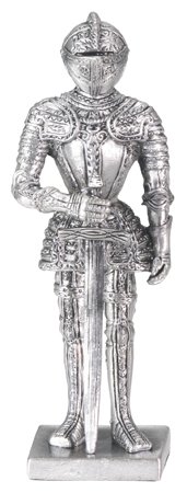 MEDIEVAL SUIT OF ARMOR-PEWTER-FIGURINE (6171s)