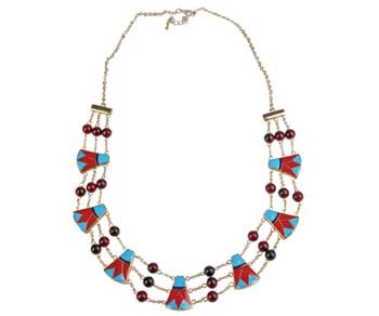 EGYPTIAN JEWELRY-24" LOTUS w BEADS NECKLACE-PENDANT (2327s)