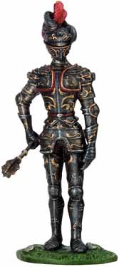 KNIGHT W MACE-PEWTER-FIGURINE (66058S)