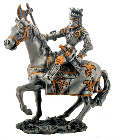 MEDICI KNIGHT ON HORSE -FIGURINE-STATUE PEWTER (6957S)