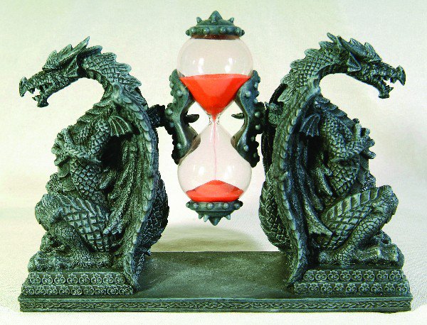 DRAGON SANDTIMER-HOUR GLASS-FIGURINE-STATUE (6686)