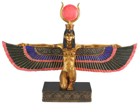 GODDESS ISIS OPEN WINGS EGYPTIAN STATUE (5381s)