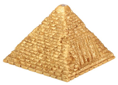 EGYPTIAN FLASHING LIGHTED GOLDEN PYRAMID-NEW