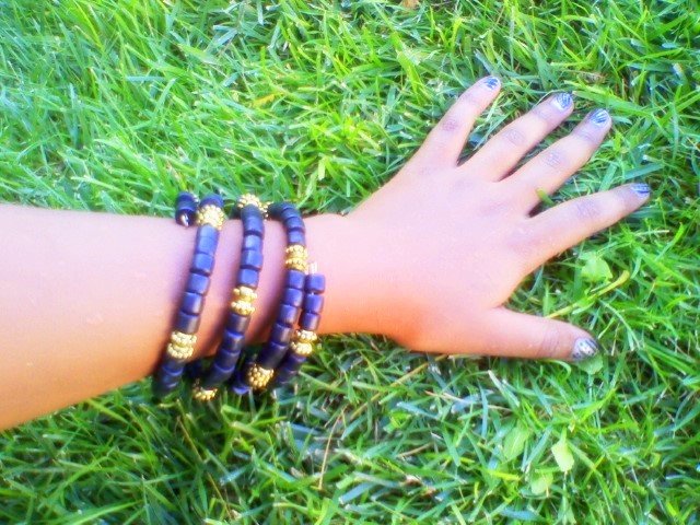 Black and gold African Bracelets