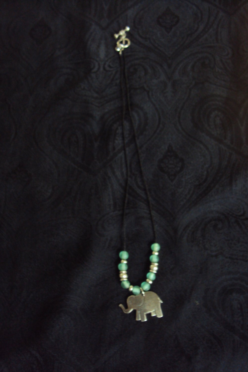 Elephant necklace with beads