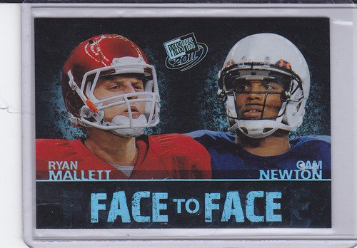 CAM NEWTON RYAN MALLET 2011 PRESS PASS FACE TO FACE #FF3